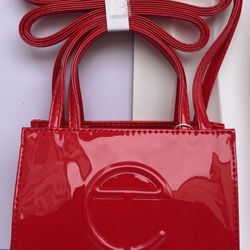 RED TELFAR LARGE BAG