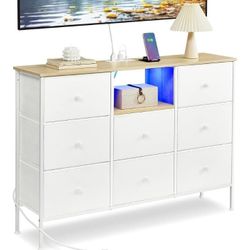 Dressers For Bedroom With Power Outlets And LED Lights 