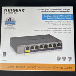 Netgear 8-Port Gigabit Ethernet Smart Managed Pro Switch with Cloud Management GS108Tv3