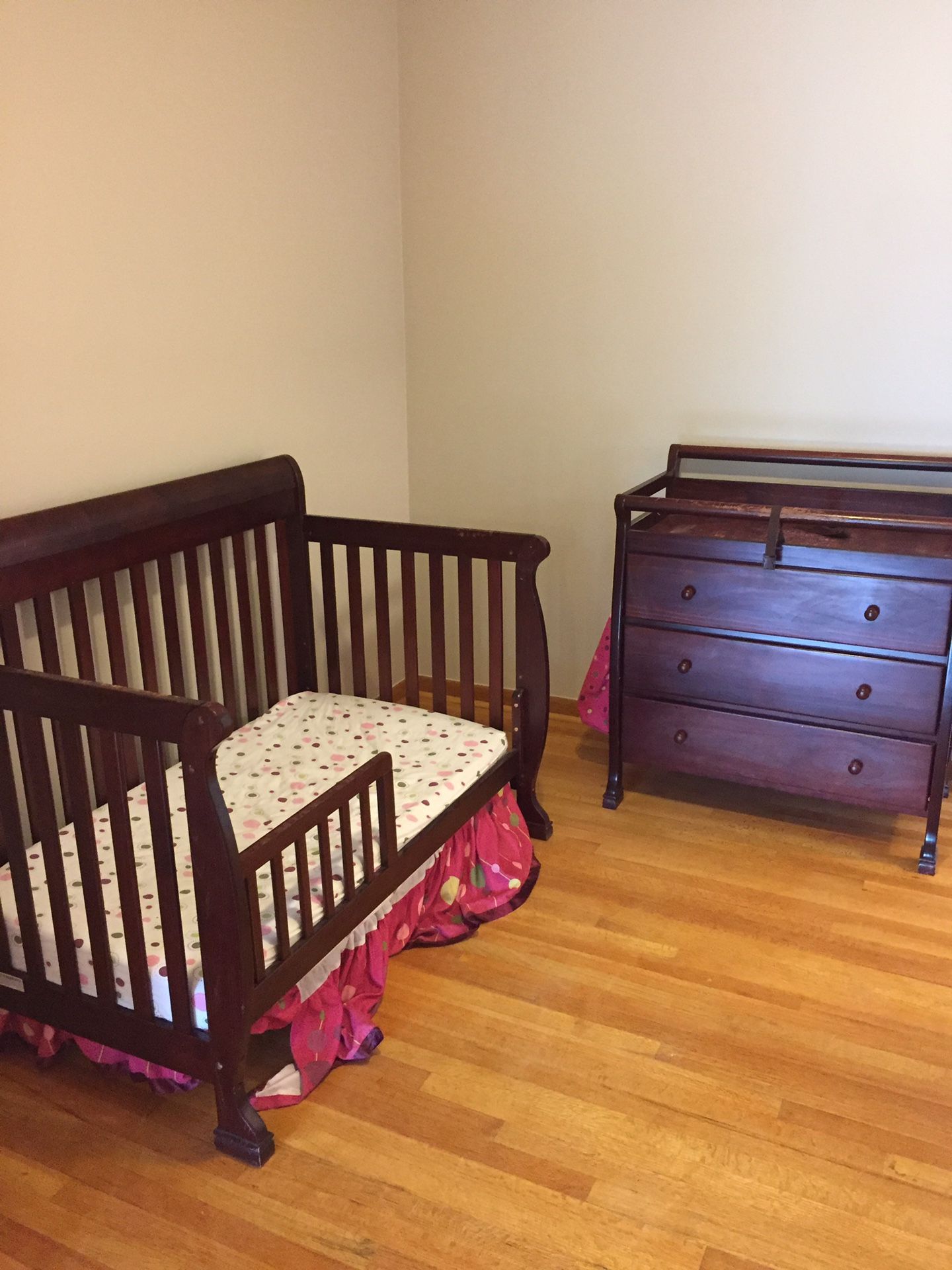 Baby crib and changing table