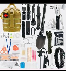 Emergency Bags And Multi Tool Shovel With Fire starter, Knife, Etc. 