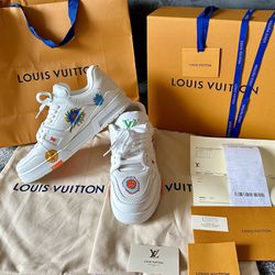 Louis Vuitton LV x YK LV Trainer Sneaker, Yellow, 5