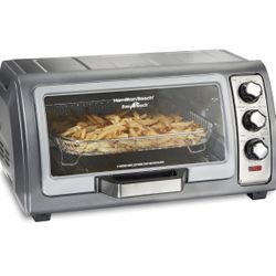  Hamilton Beach Sure Crisp Air Fryer Toaster Oven, 6 Slice, New!   Open box item is new!   This Hamilton Beach toaster oven is a versatile addition to