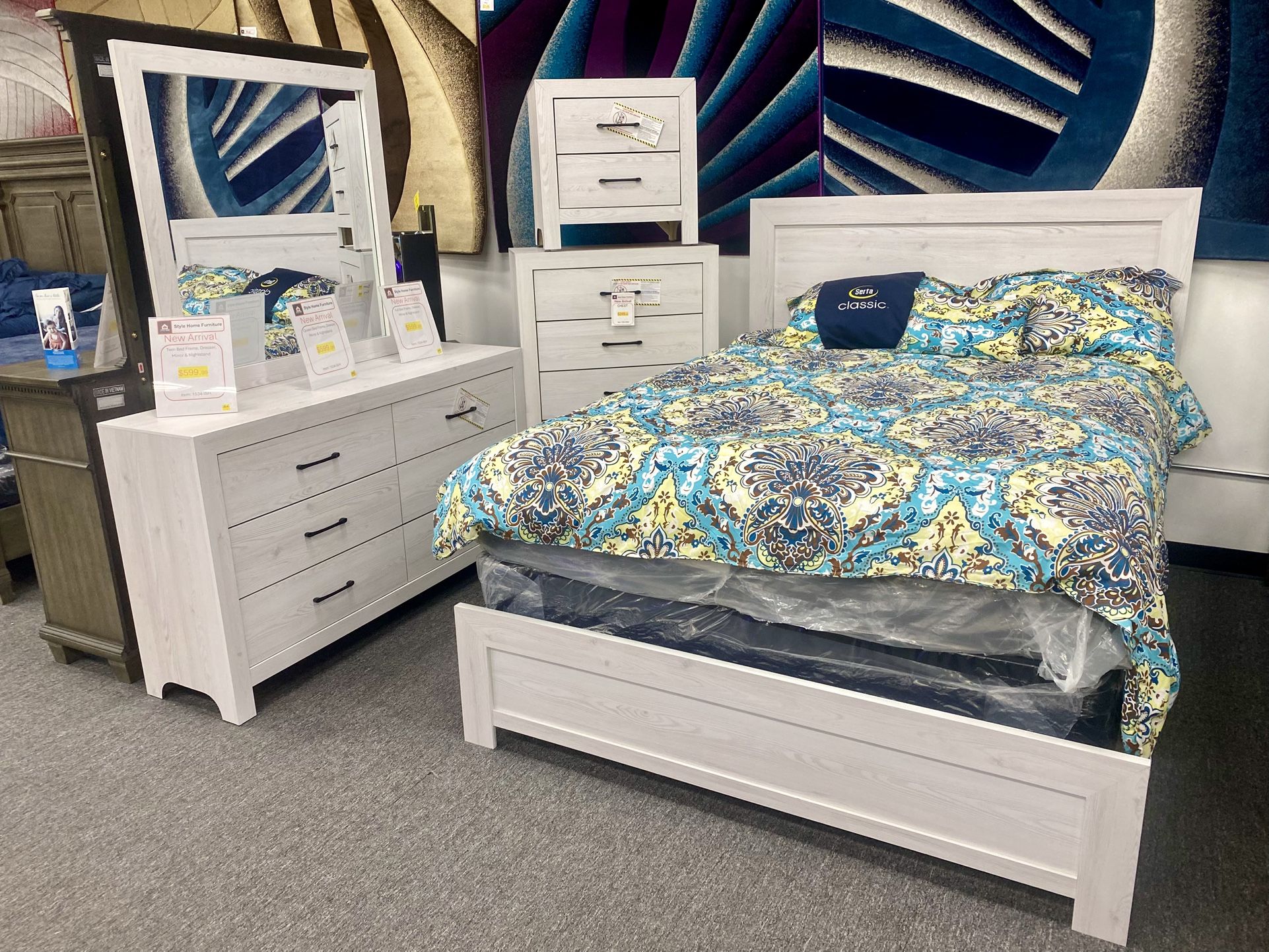 4pc Queen Bed Frame Set $599