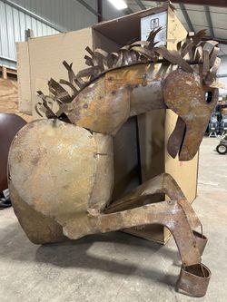 Stunning Metal Horse Art Sculpture – Brand New in Box