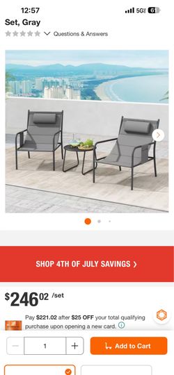 3 Piece outdoor patio set!