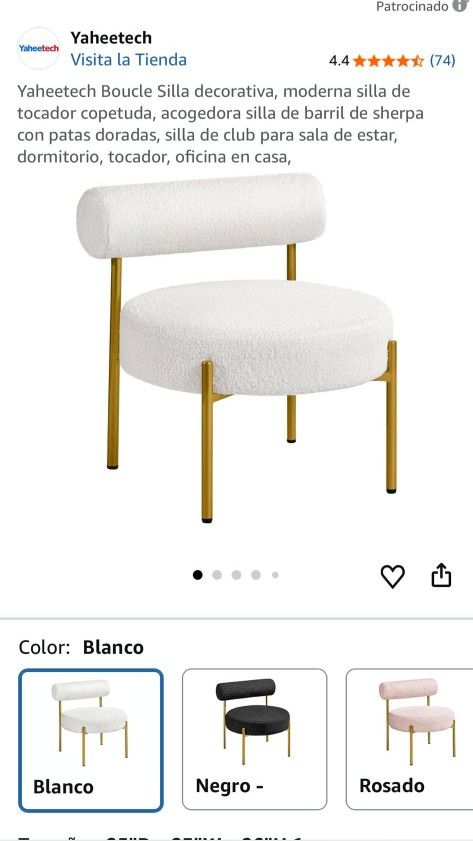 Decorative Modern Chair White Color