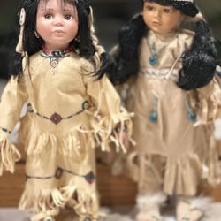 Native American Porcelain Dolls