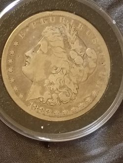 1882 S Morgan silver dollar