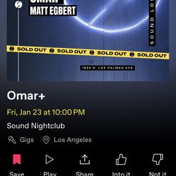 Ino Omar+ Tickets 1/23