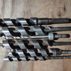 Six 8-in Wood Augers