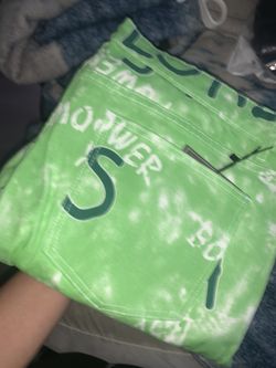 Green Printed straight leg jeans