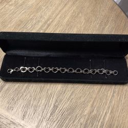 Steel By Design Stainless Steel Heart Link Bracelet 