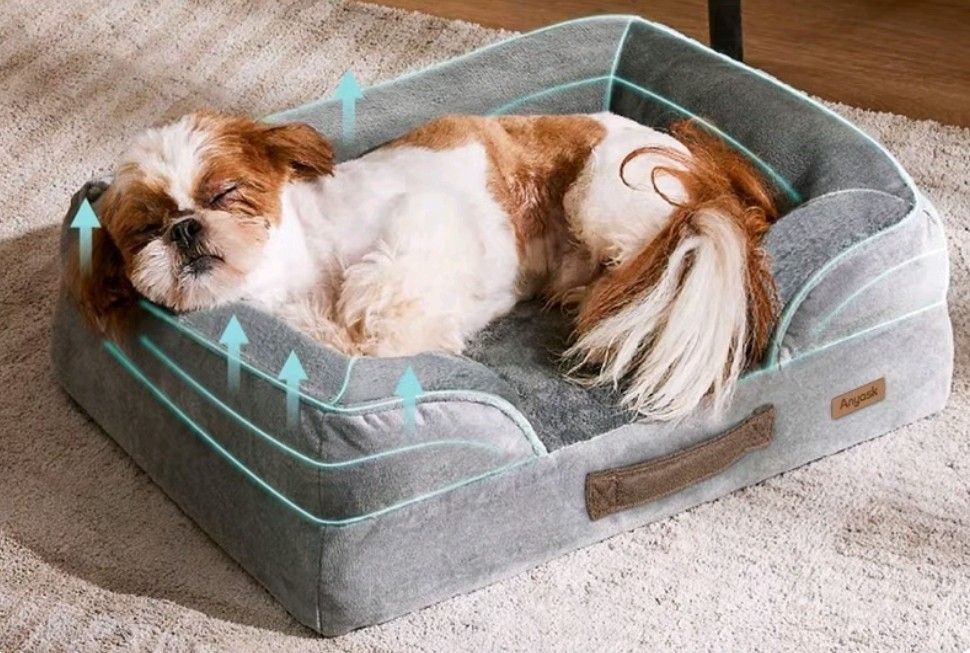 Dog Bed M Waterproof Sofa Medium Supportive Foam Pet Couch Removable Washable Cover Slip-Resistant
