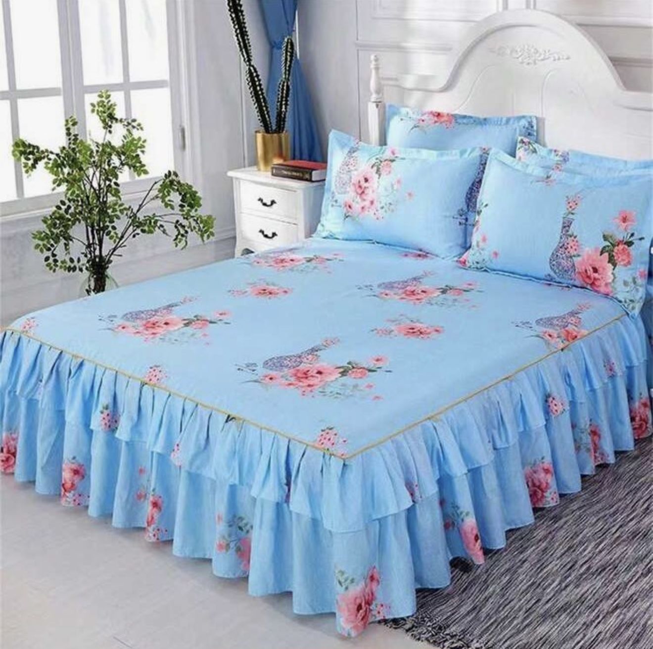 Floral Blue Sheet 