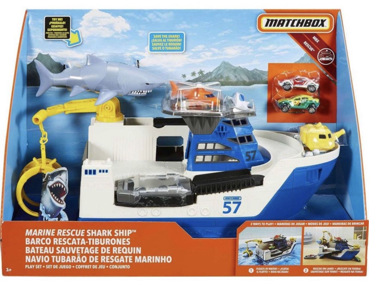 Matchbox Marine Rescue Shark Ship