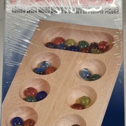 New sealed Solid Wood Mancala Board Game 