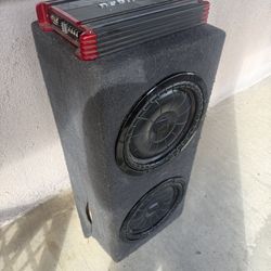 Dual Kicker Subs + Crunch 1000W Amp Complete Bass Setup