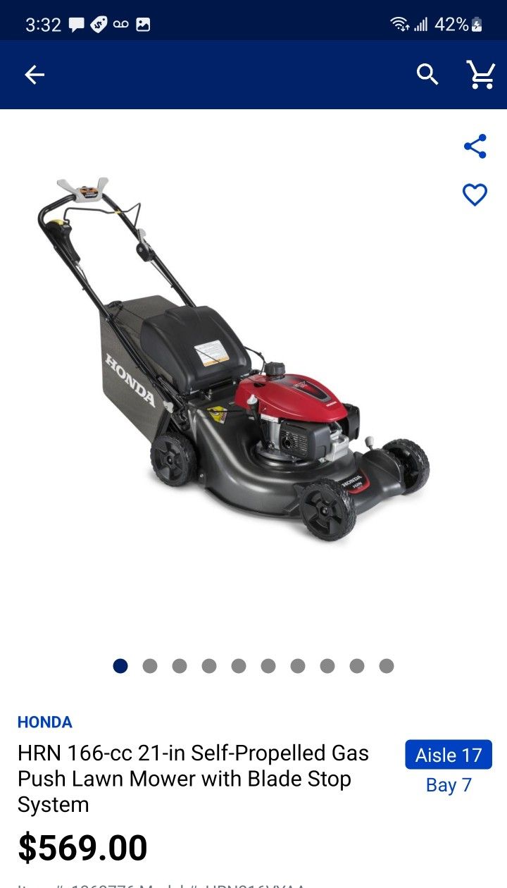 Home Depot Honda Hrn216vka Bag New Never Used Honda Lawn Self