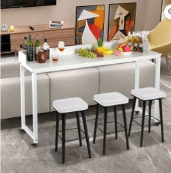 LAZY BUDDY 70.8'' Overbed Table on Wheels for Queen/Full Size Bed, Desk 🌱