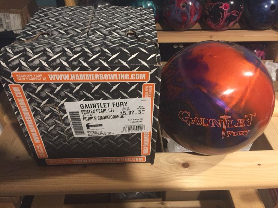 Hammer Gauntlet Fury Pearl 15lb Bowling Ball New & Undrilled