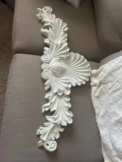 Beautiful seashell vintage wall art made from wood