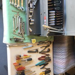 Vintage craftsman toolbox with all tools