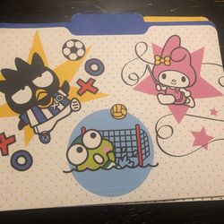 SANRIO FOLDERS /DIVIDERS FOR SCHOOL , PAPERS  (perfect For Upcoming School Year ! SANRIO , Hello Kitty, MELODY AND MORE! )