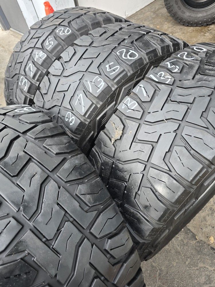 4 used tires Lt37x13.50r20 Toyo Rt Open Country $420.00all 4
