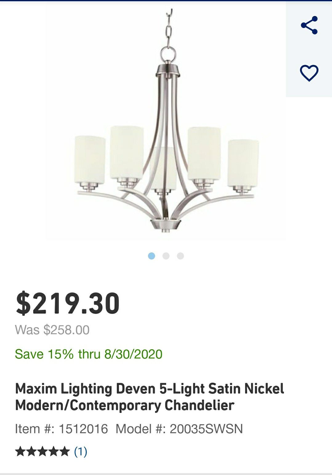 Maxim lighting modern contemporary chandelier.