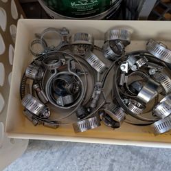 40  Variety Sizes Of "Adjustable Hose Clamps"