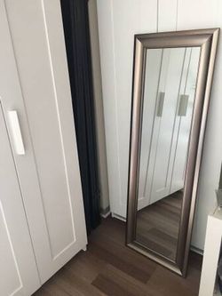 Large leaning / wall gold mirror