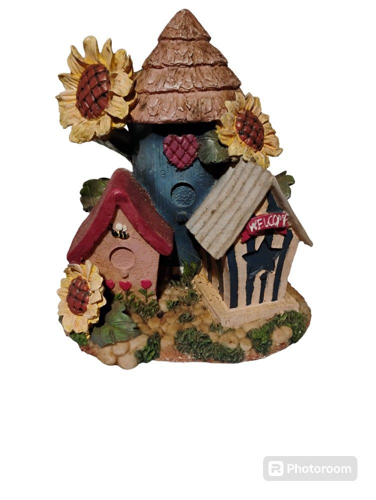 Vintage Home Interiors Birdhouse Figurine
