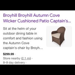 Wicker Captains Chair. 