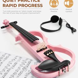 Electric Violin (pink With case)