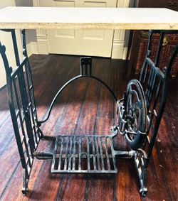 Antique Treadle Sewing Machine Base Accent Table