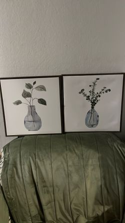 Botanical Leaf Print Wall Art  Canvas Frame