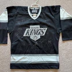 LOS ANGELES KINGS VINTAGE AUTOGRAPHED JERSEY - $160