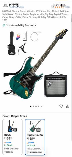 Electric Guitar+Amp (used very lightly once)