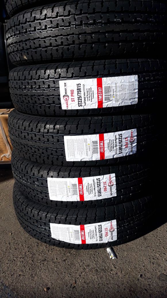 st225 75r15 4new tires trailer 10ply$260