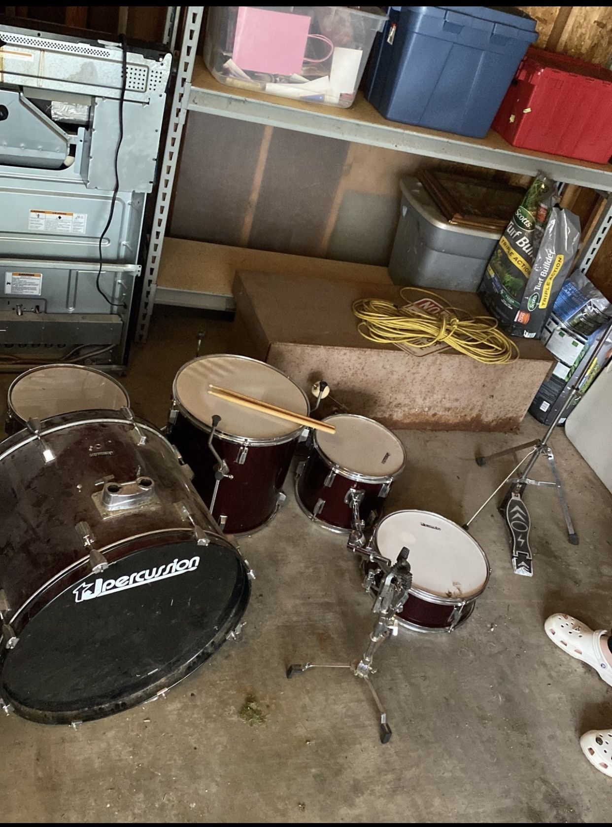JT Percussion 7 Piece Drum Set