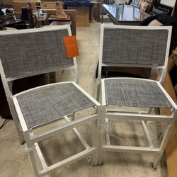 BRAND NEW - Pair of  Tropitone Fusion Bar Side Chairs - 25”   - Retail: $895