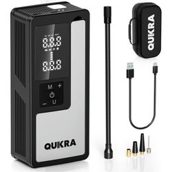 Tire Inflator Portable Air Compressor Cordless 150 PSI - Quikra P009