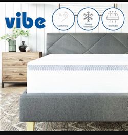 Vibe Gel Memory Foam 12-Inch Mattress with Bonus Mattress Protector King Size