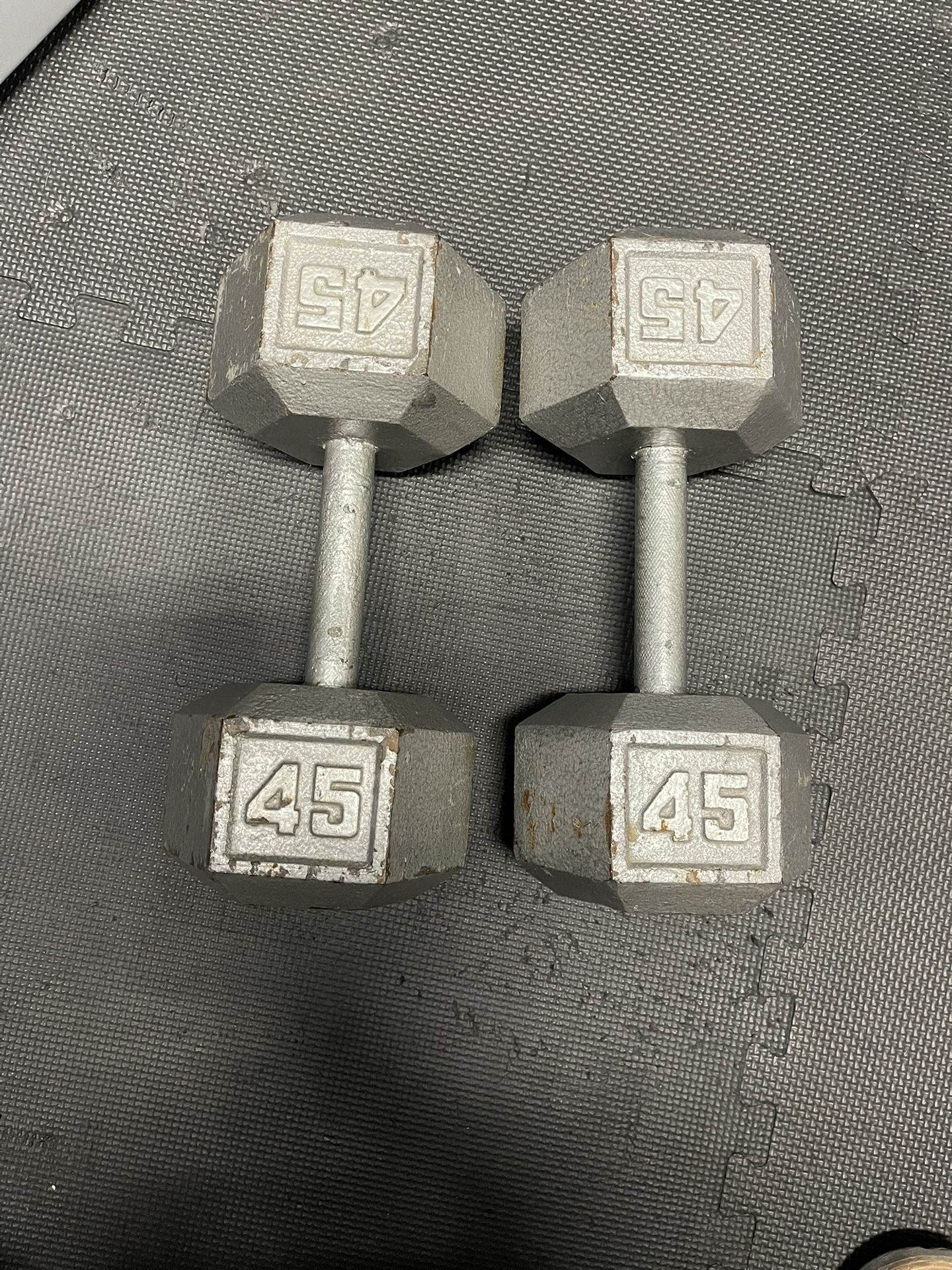 45 Pound Iron Dumbbells for Sale in Visalia, CA OfferUp