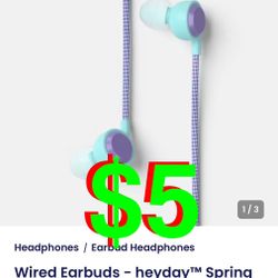 Wired Earbuds - heyday™ Spring Teal (Stylized): In-Ear with Microphone