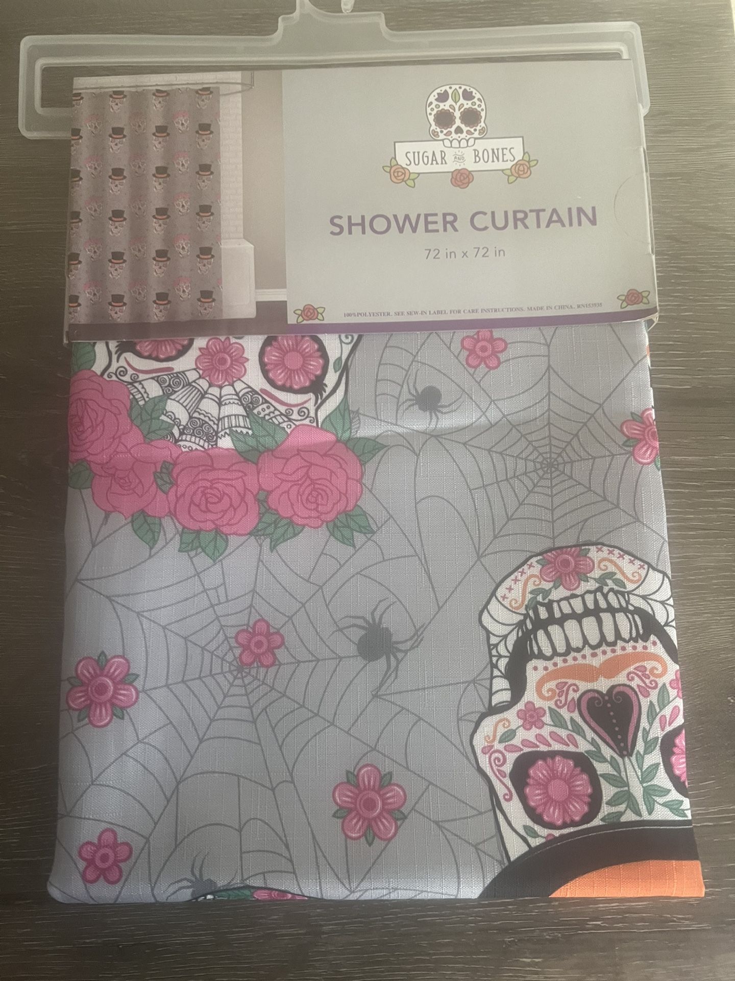 Shower Curtain Halloween Day Of The Dead Theme