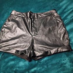Faux Leather Shorts