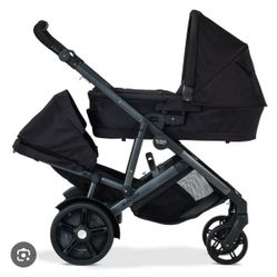 Double Stroller With Bassinet 