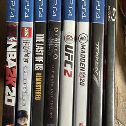 PS 4 Games And 1 DVD 